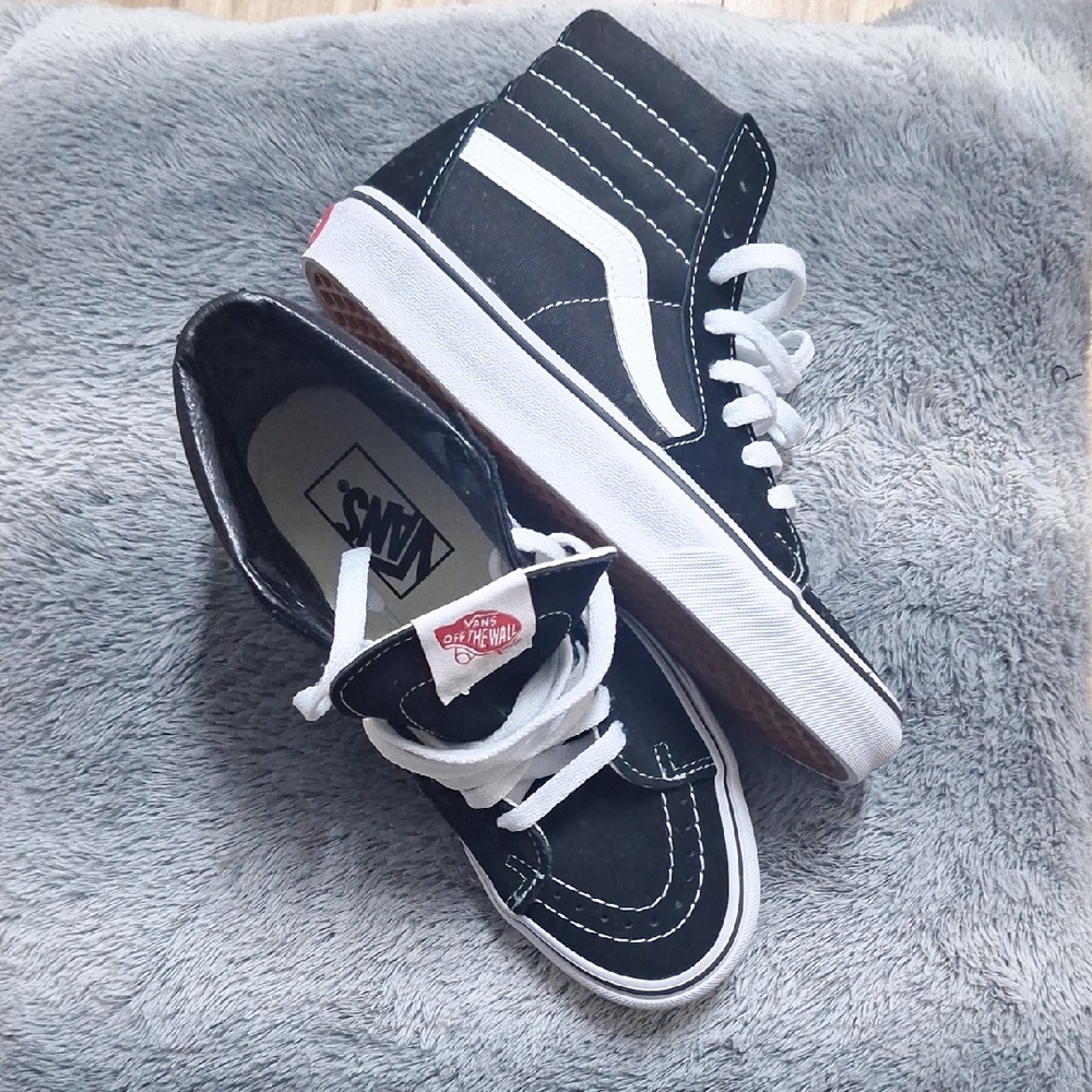 Vans Kids Black and White Sneakers